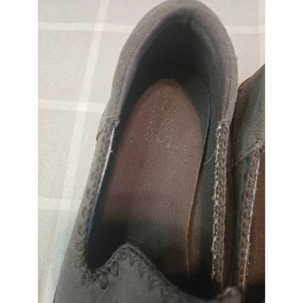 TOMS Jocelyn Gray Suede Slip-On Espadrille Sneakers Women's Size 7 NWOT - Picture 3 of 7